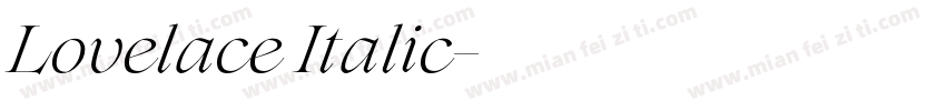 Lovelace Italic字体转换